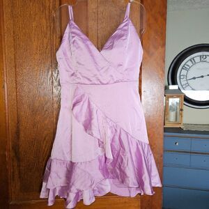 SHEIN Women’s M Purple Ruffle Hem Cami Dress – Size 6 Fair Use